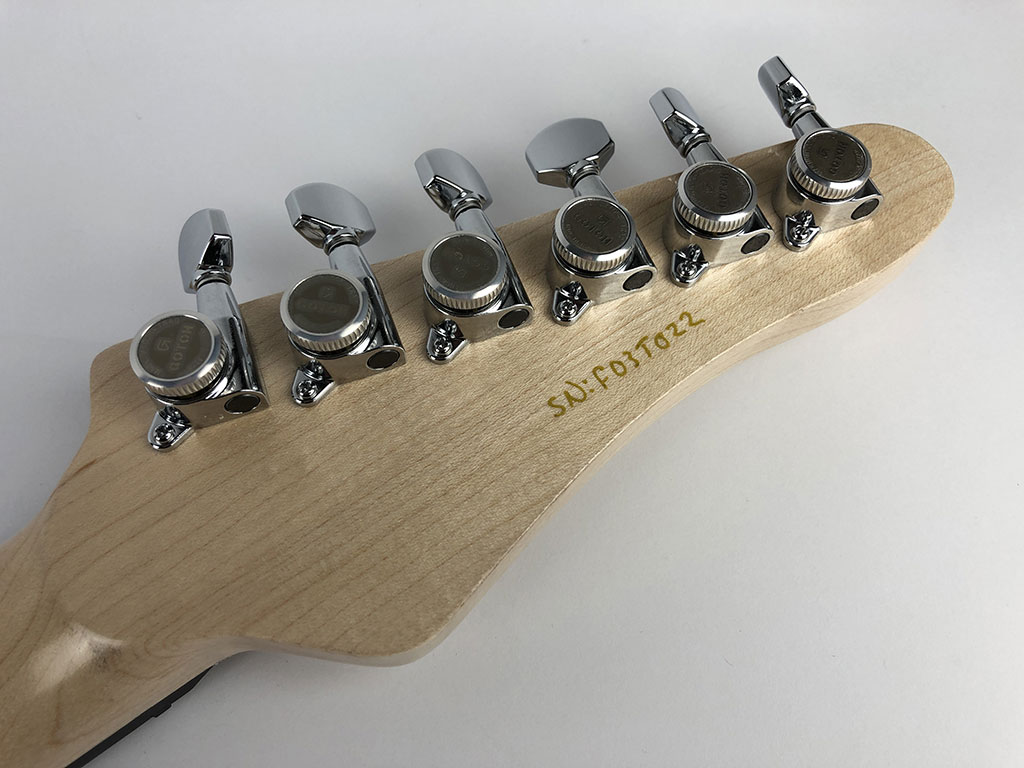 Munson Guitars Headstock with Gotoh SG381 locking 
machine Heads