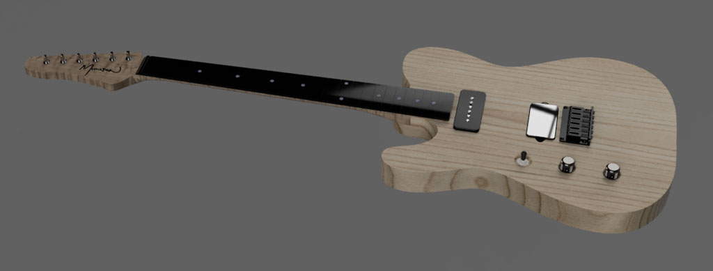 3D CAD Model - Guitar